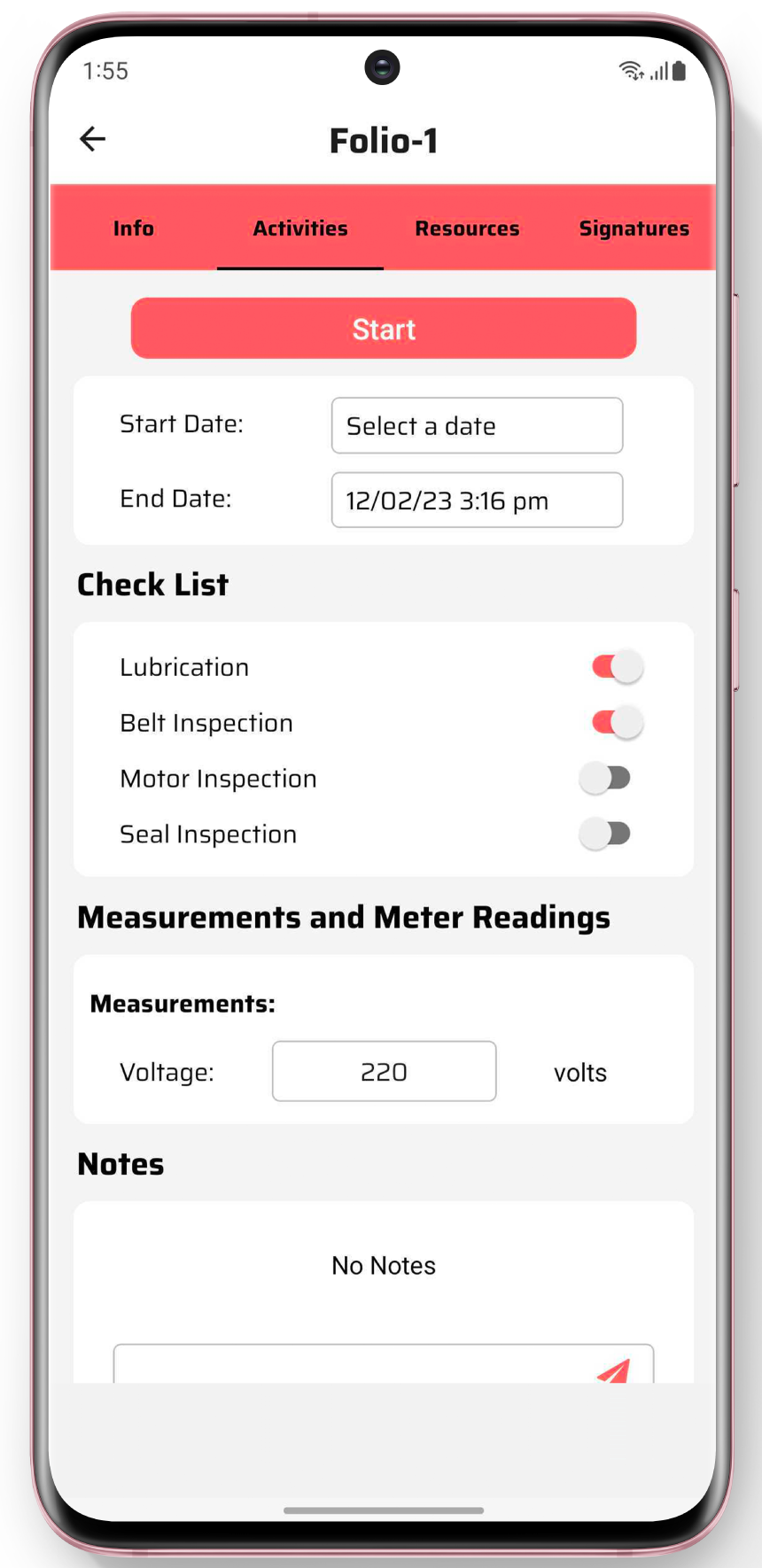 actualizar orden de trabajo - app de mantenimiento